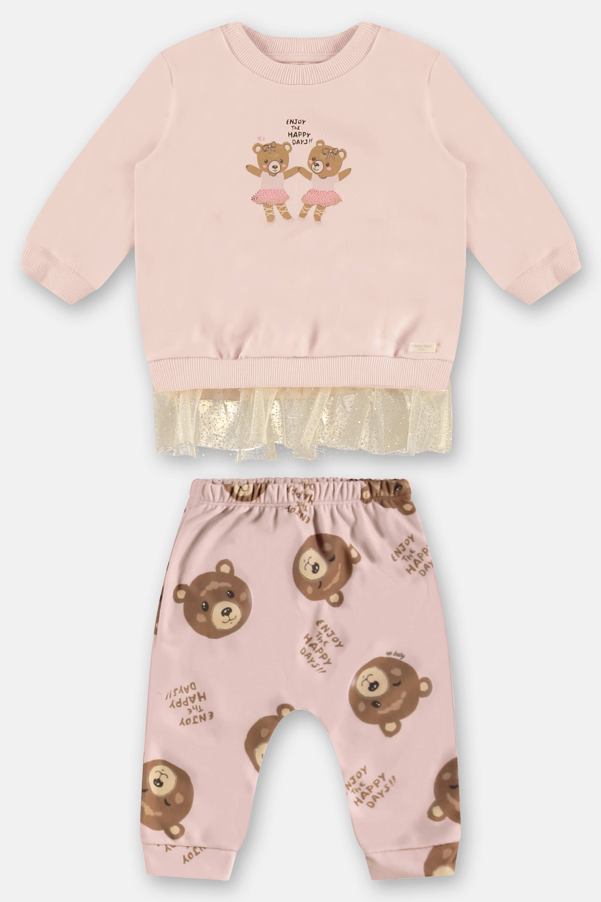 Conjunto para Bebê Menina em Molecotton e Malha Peluciada (Rosa Claro) Up Baby - Imagem 23